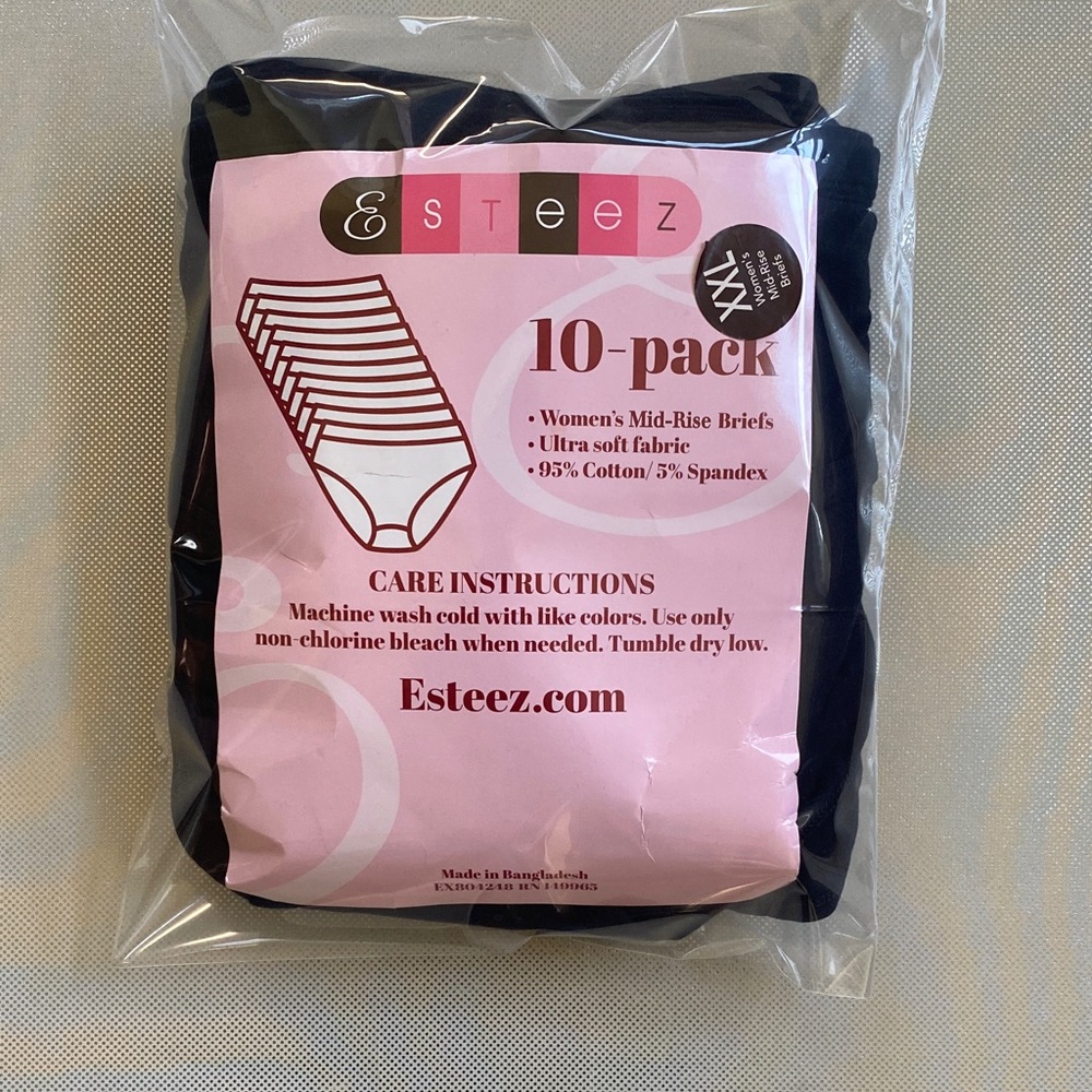 Black women’s underwear Briefs 10-Pack